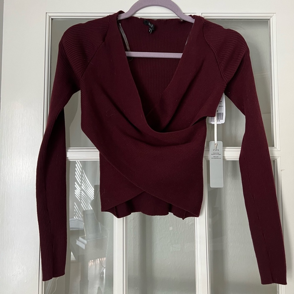 Maroon cross sweater - Brand New - Tags still on